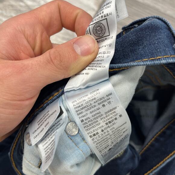 Levi's 510‎ Blue Red Tab Mens 30x30 Wash Super Skinny Fit Straight Leg Jeans EUC - Picture 9 of 13